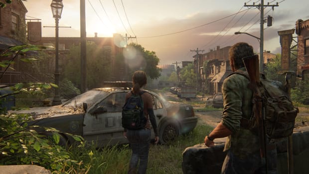 The Last of Us Part 1 Joel and Ellie walkin an abandoned street